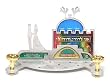 Bride and Groom Candleholders: Jerusalem view. by Yossi Steinberg ( 7.5" L)