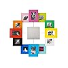 PT Photo Family Time Frame Clock, Coloured