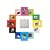 Present Time Photo Family Time Frame Clock, Coloured