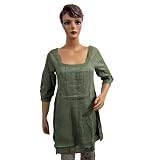 Womens Boho Designer Fern Green Blouse Bollywood Fashion Tunic Top Small Size