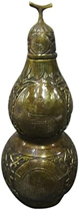 Brass Calabash Vase Carved Diagram of the Universe