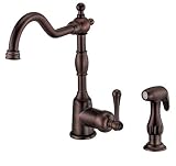 Danze D404214RB Opulence Single-Handle Kitchen Faucet with Lever Handle and Spray, Oil Rubbed Bronze