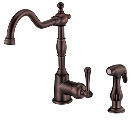 Danze D404214RB Opulence Single-Handle Kitchen Faucet with Spray, Oil Rubbed Bronze