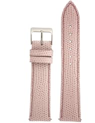 14mm Watch Band Genuine Leather Lizard Grain Pink Quick Release Built-in Pins Ladies Strap