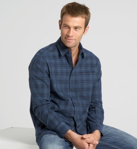 Big & Tall Blue Harbour Long Sleeve Check Cord Shirt
