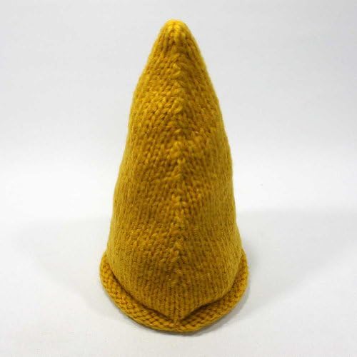 Cone Light Slouchy Knit Beanie Cap Hat (Yellow)