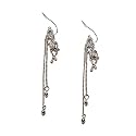Silver Skeleton with Drop Chains Dangle Earrings