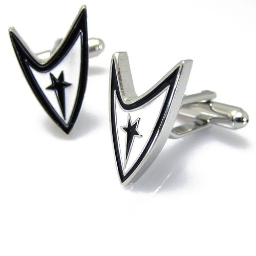  Black and White Star Trek Cufflinks with Gift Box
