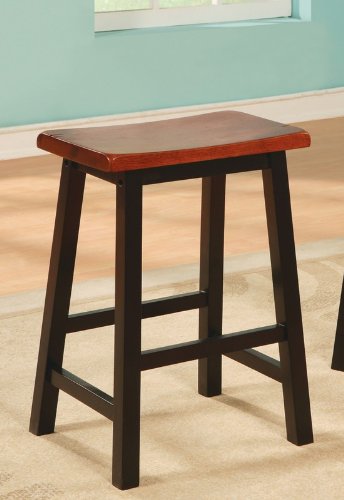 Coaster Stools, 24-Inch Counter Height, 2-Tone Finish, Set of 2