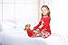 Girls Matching Doll&toddler Deer 4 Piece long cotton Christmas Pajamas Kids Pjs