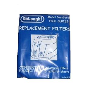 FILTER KIT DFF F800 RANGE F890/F895 *3 CARBON/3 OIL/3 CLARIFYING* DELONGHI DEEP FAT FRYERS