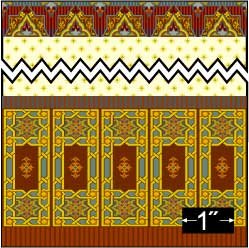 Victorian Tripartite Dollhouse Wallpaper