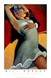 Scarlet Dancer - Art Poster (Artist: Bill Brauer) (Size: 14" x 20")