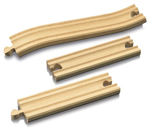 Eichhorn  100004978 - Holz-Bahn Schienensortiment, 4-teilig