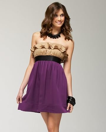 bebe Silky Ruffle Bodice Dress