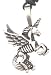 Detailed Winged Unicorn Pewter Pendant Necklace