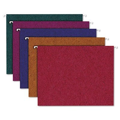 Ampad Envirotec 100% Recycled Colored Hanging File Folders, Letter Size (8.5 x 11), Assorted Colors, 20 per Box (35117)