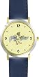 Mother Goose No.2 by Artist: Sylvia Long - WATCHBUDDY&reg; DELUXE TWO-TONE THEME WATCH - Arabic Numbers - Blue Leather Strap-Size-Large ( Men's Size or Jumbo Women's Size )