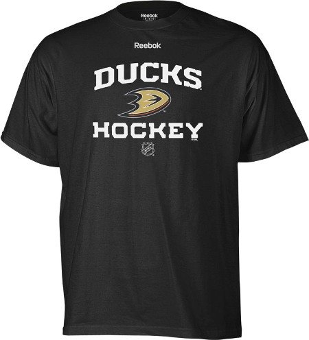NHL Anaheim Ducks Authoritative Black Short Sleeve Tee (Black, X-Large)
