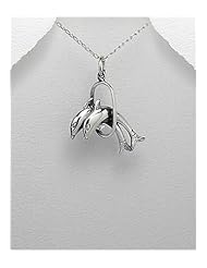 Dolphin Pendant Necklace In 92.5 Sterling Silver