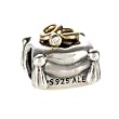 Pandora Damen-Bead Element Kissen Sterlingsilber mit 14k Gold und Diamant 0,02 ct w/vs 790549D