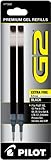 IMAGE OF Pilot G2 Gel Ink Refill, 2-Pack for Rolling Ball Pens, Extra Fine Point, Black Ink (77232)