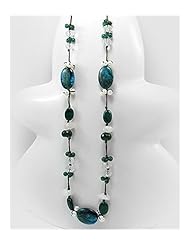 Cotton Waxed Thread Turquoise Necklace