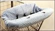 3 N 1 Shopping Cart & High Chair Cover - Minky Blue - Cuter Than A Ducks Butt