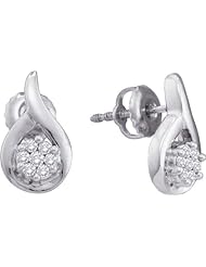 0.15CT-DIA FLOWER EARRING
