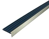 日中製作所 BIM ステンレス ノンスリップ タイヤ付  ブルー ビス穴あり 1m D105-1H-4