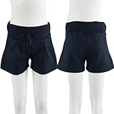 産前産後兼用 タック入り ショート /マタニティ 　パンツ/ マタニティ　ウェア・授乳服 【30000101726】 (M, ネイビー)