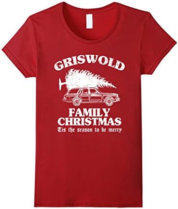 Women's Griswold Family Christmas T-Shirt Large Cranberry