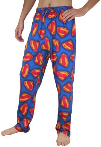 Superman (Man of Steel) Mens Cotton Sleepwear / Pajama Pants S Multiciolor