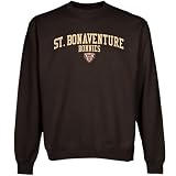 NCAA St. Bonaventure Bonnies Team Arch Crew Neck Fleece Sweatshirt - Brown