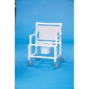 Oversize Shower Commode Mesh Backrest Color: White
