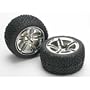 Traxxas Assembled/Glued Rear Tires & Wheels: Jato