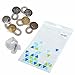 Cosmos ® 6 Pack of Antique Brass Metal No Sew Elastic Jeans Button Pant Extender Waist Adjust Extender