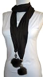 Brown Fashion Scarf Faux Fur Dangle