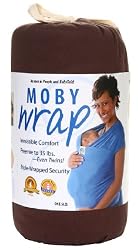 Moby Wrap Original 100% Cotton Baby Carrier, Chocolate