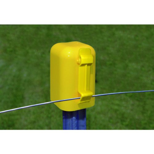 FiShock ITCPYFS TPost Safety Cap and Insulator, Yellow ( Pack of 10