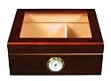 Quality Importers Desktop Humidor, Capri-Glasstop