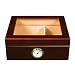 Quality Importers Desktop Humidor, Capri-Glasstop