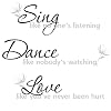 RoomMates RMK1552SCS Dance, Sing, Love Peel and Stick Wall Decals