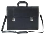 Sacoche cuir veritable Modern, 15,4