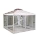 Garden Winds Universal 10' x 10' Two-Tiered Replacement Gazebo Canopy and Mosquito Netting Set