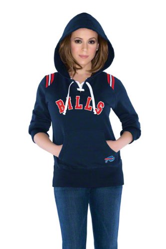 Buffalo Bills Women's Laced Up Fleece Hooded Sweatshirt - by Alyssa Milano