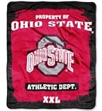 Ohio State Buckeyes 50" x 60" Micro Raschel Throw Polyester Binding Graphic Background