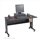 Safco Mobile Computer Desk with Reversible Top