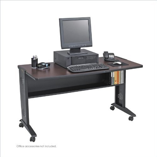 Safco Mobile Computer Desk with Reversible Top
