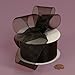 Black Shimmer Sheer Organza Ribbon, 7/8